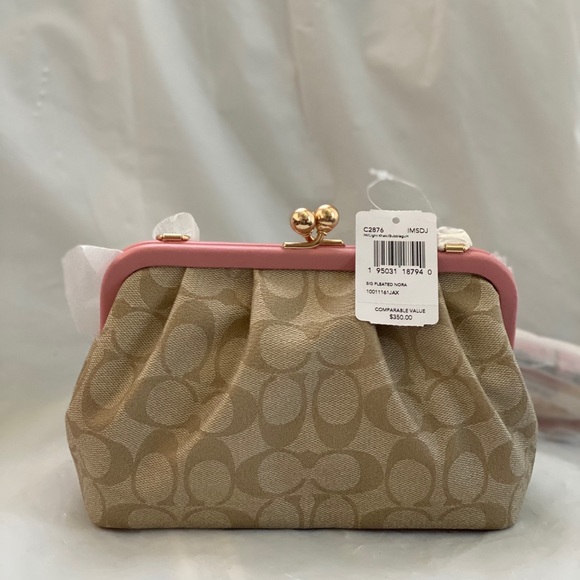 Coach Bags Coach Nora Kisslock Crossbody In Signature Canvas Poshmark